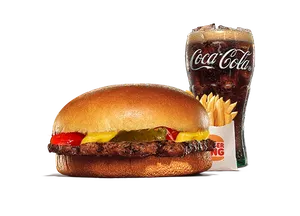 King Deals Beef Burger dengan fries dan Coke