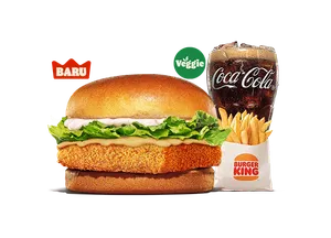 King Deals Veggie Burger dengan fries dan Coke